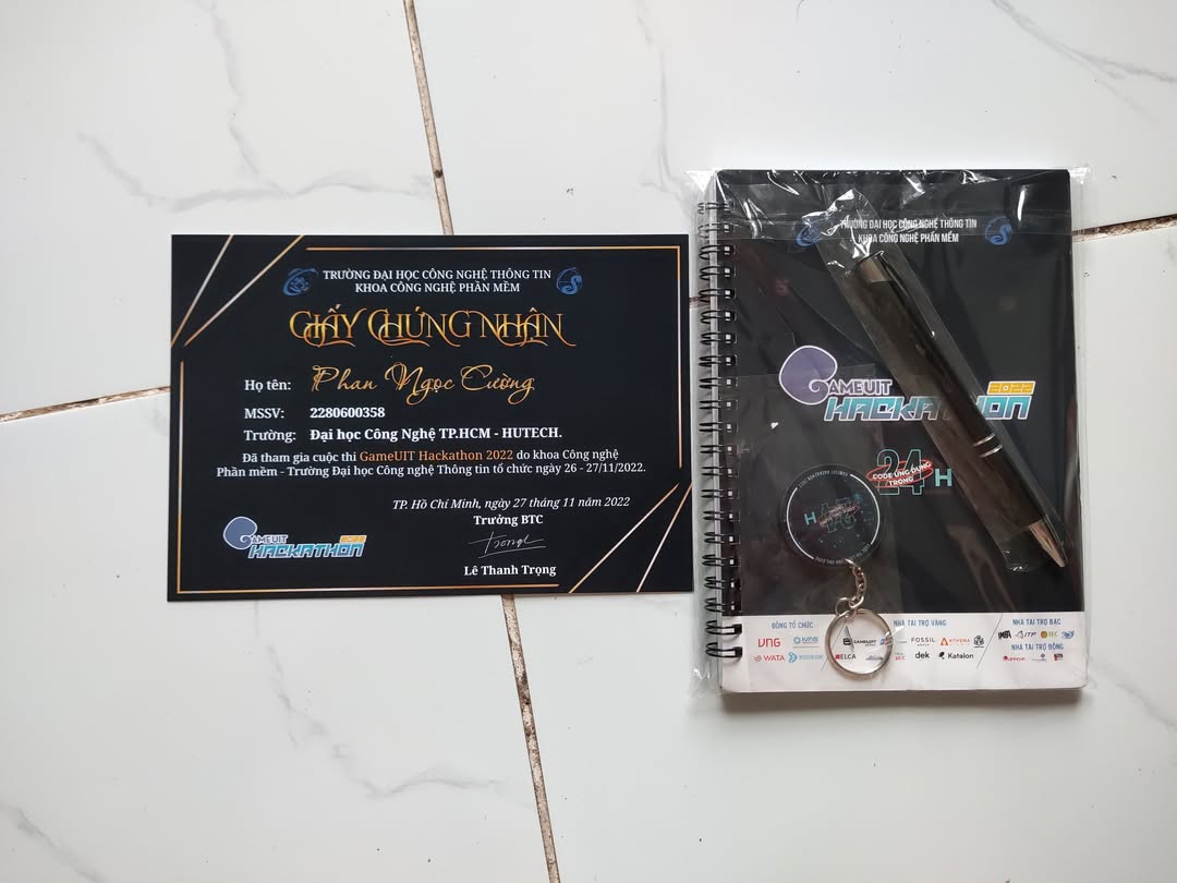 Giấy chứng nhận tham gia Game UIT Hackathon 2022